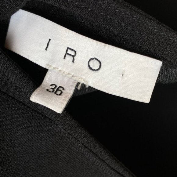 IRO Black IMANY Short Sleeve Dress with Lace Up Back - Picture 10 of 10